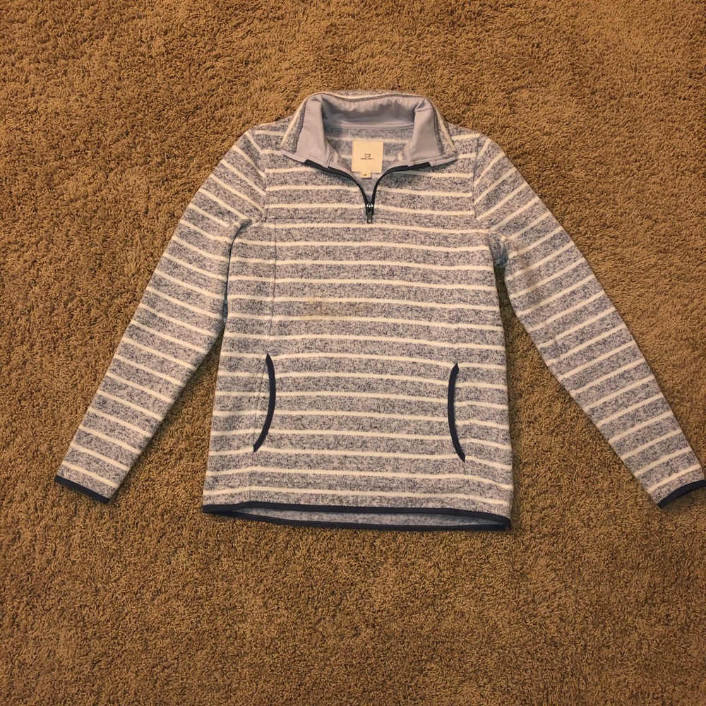 Blue striped sweatshirt